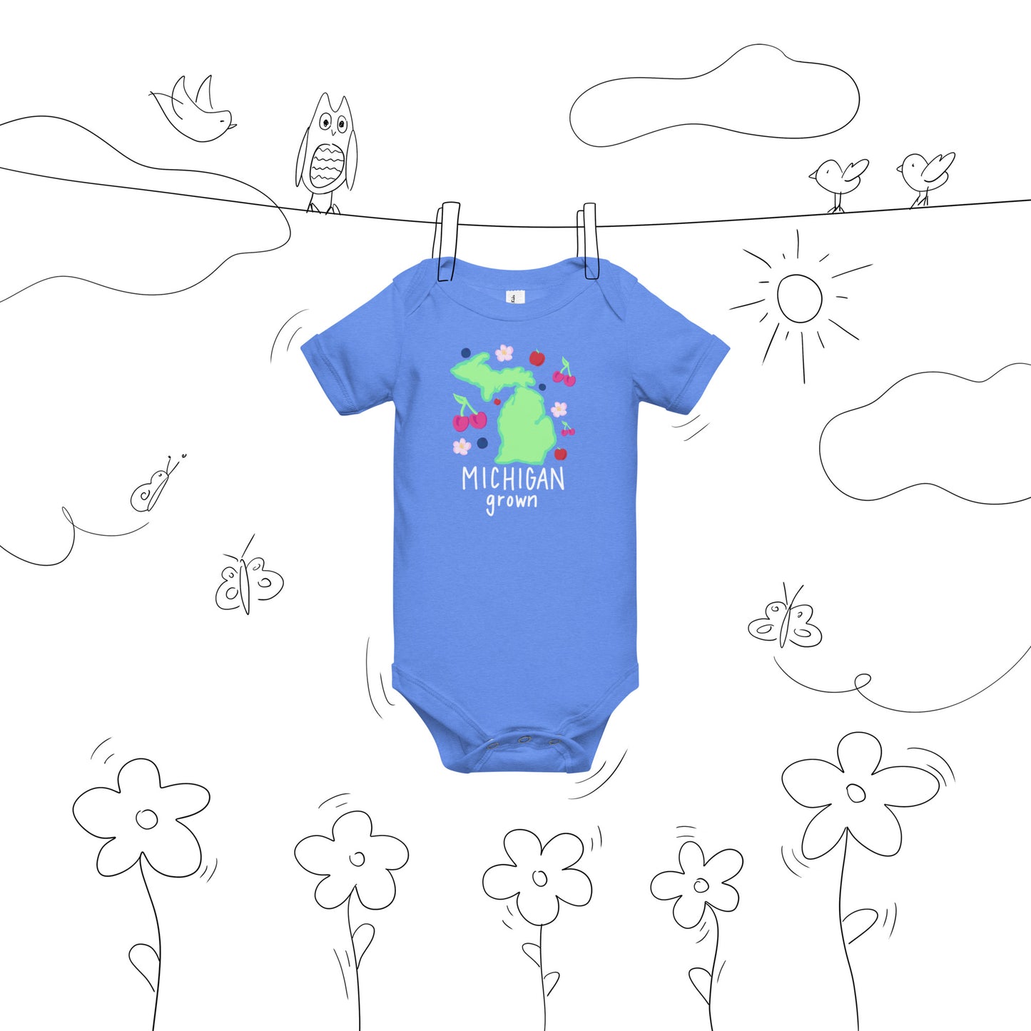 Michigan Grown Fruit Onesie
